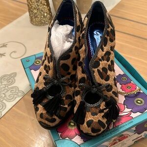 Poetic License Rouge Leopard Shimmer Suede & Leather Heel